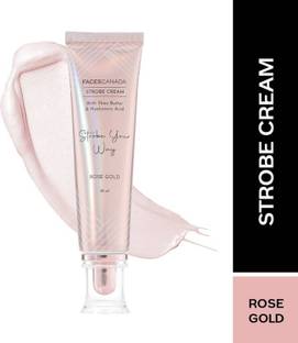 Faces Strobe Cream Primer + Moisturizer + Highlighter Rose Gold 30ML Foundation