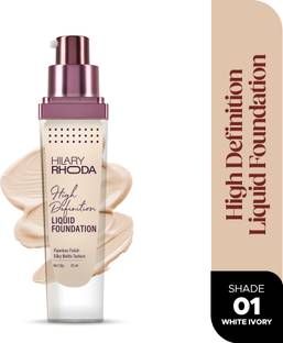 Hilary Rhoda High Definition Foundation | Hides Pores & Blemishes | Blendable & Matte Formula Foundation