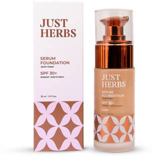 Just Herbs Dewy Finish Full Coverage Waterproof Serum Foundation For Makeup with SPF 30+ Foundation