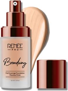 Renee PRO Broadway Liquid Foundation - 30ml, Full Coverage, Flawless Velvety Matte Finish Foundation