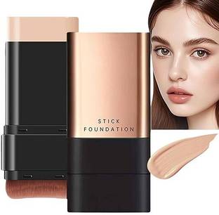 CloudTab 2-in-1 Korean Foundation Stick with Brush Anti-Wrinkle,Waterproof & Long-Lasting Foundation