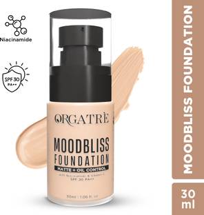Orgatre Matte+Oil Control Makeup Foundation - Hydrating Enriched with Niacinamide, Vit C Foundation