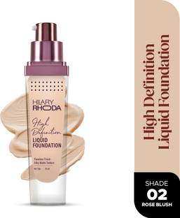 Hilary Rhoda High Definition Foundation | Hides Pores & Blemishes | Blendable & Matte Formula Foundation