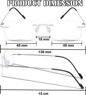 Redex Rimless Rectangle Frame