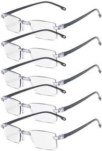 Augen Rimless (+3.00) Rectangle Reading Glasses