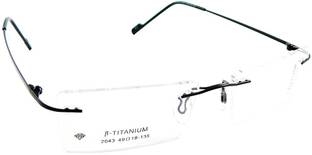 B-Titanium Rimless Rectangle Frame