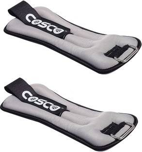 cosco fitness Ankle Weight, 1Kg x 2 Resistance Exercise, Wrist Ankle, Fitness Band Grey Ankle Weight