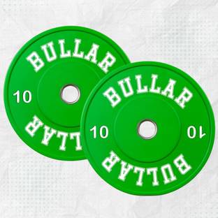 BULLAR 20 kg Pair of 10 KG Olympic Color Rubber Bumper Plates Weightlifting Gym spare plates Home Gym Combo