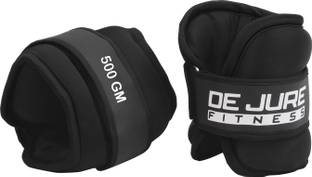 DE JURE FITNESS (0.500kg X 2) Premium, Black Ankle & Wrist Weight