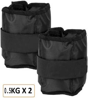 sumirow Professional (500 gm X 2) Pair Black Ankle & Wrist Weight (1 kg) Black Ankle Weight