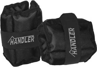 HANDLER 500 gram x 2 pc Best for Fitness, Walking, Jogging, Aerobics and Swimming (1 KG) Black Ankle & Wrist Weight