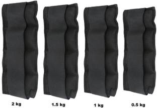 Tycoon Physio Solutions Physiotherapy Gym & Fitness Instrument Weight Cuffs 0.5kg,1kg,1.5kg,2kg Black Ankle & Wrist Weight