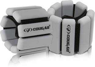 COUGAR Ankle Wrist Weights Pair Velcro Felt Straps, Adjustable & Sweat Resistant Grey Ankle & Wrist Weight