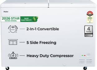 Haier 324 L Double Door Standard Deep Freezer