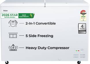 Haier 310 L Double Door Standard Deep Freezer