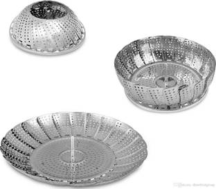 SYGA 100% Stainless Steel Vegetable Steamer Basket / Insert for Pots, Pans, Crock Pots & more... 7.5" to 11" Steel Steamer