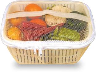 VELLURA SALES fruits basket with net cover Plastic Fruit & Vegetable Basket