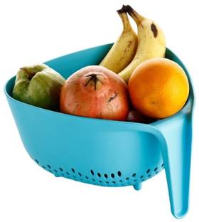 DIGNESH Multi-Functional Wash & Store Basket Plastic Fruit & Vegetable Basket