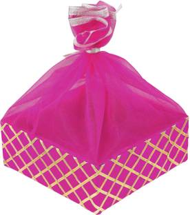 GROWNEX PRIVATE LIMITED Small 8x8x3 Inches Dry Fruit Hamper Boxes | Mdf Basket for Rakhi, Pack of 1 Printed Party Box