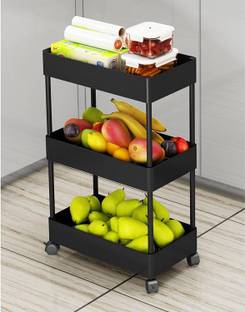 Quickmart Popular 3 Layer Portable Modern Storage Basket Plastic Fruit & Vegetable Basket