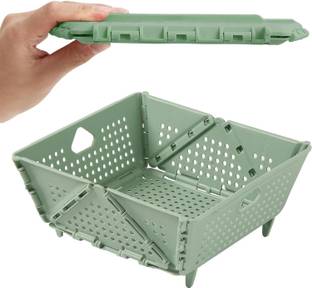 FreshDcart Plastic Strainers Basket Collapsible Colander Food Strainer Drainer Plastic Fruit & Vegetable Basket