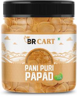 BR CART Instant Pani Puri Papad | Ready to Fry Golgappa Papad | Puchka Jar Pack Fryums