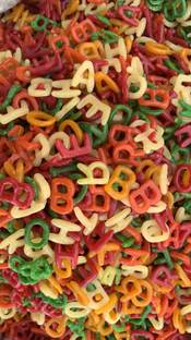 Dhawak Ready-to-Fry Rainbow Bliss: Alphabetical Fryums for Instant Snacking Fryums