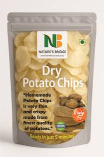 Nature's Bridge Potato Chips Potato Fryums (Crunchy, Thin & Tasty) Aalu Ke Chips Homemade Dry Kacchi Potato Chips Aalo Papadi - 900 gm Fryums