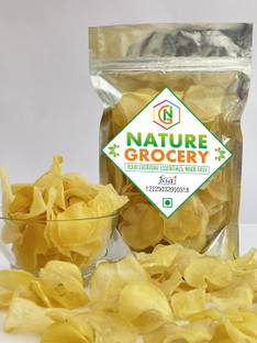NatureGrocery Homemade Raw Potato Chips|Suitable for Vrat|Dry Kacchi Potato Chips|Aloo Chips Fryums