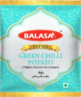 balasa GREEN CHILLI POTATO 400GMS Papad Masala Papad