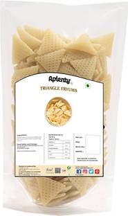 APLENTY 3D Triangle Fryums Ready to Fry Papad Snack | Crunchy & Tasty Dry Samosa Chips Fryums