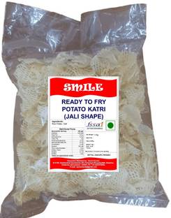Smile Home Made Ready to Fry Raw Potato Katri / Jali Shape Potato Wafer (1 Kg) Fryums