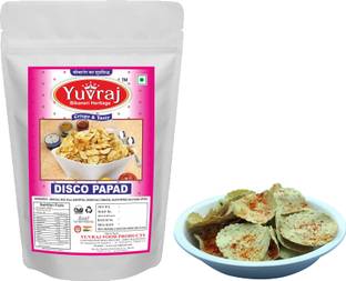 Yuvraj Food Product Disco papad moong spical Bikaneri Taste (350 Gm X 2 ) Fryums (Pack of 2)