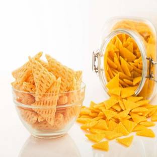 Organic Purify Samosa Fryums 3D Triangle papad Snack Pellets Ready to Fry Fryums