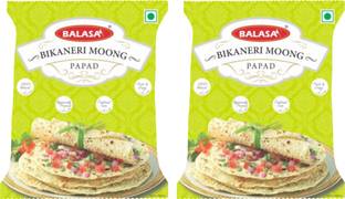 balasa BIKANERI MOONG 200 GMS x 2 Packs Masala Papad (Pack of 2)