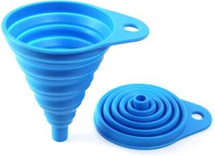 Epaal Collapsible Silicone Heat Resistant Funnel (10 cm) for Pouring Oil, Sauce, Water, Juice, Small Food-Grains Silicone Funnel