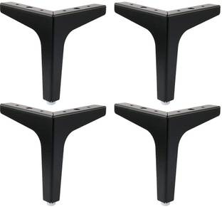 wckart Metal Sofa Legs for Cabinet Table Cupboard Couch Sofa (Matte Black) (Large) 5 INCH 4 PIC Sofa Legs