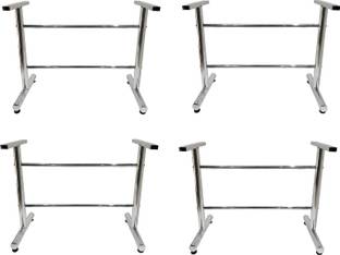 GOYALSON Modular Folding Frame Steel Table Furniture Frame for Home Study, Dining 4 PC Metal 6 Seater Dining Table