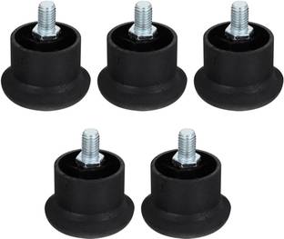 CSS Nylon Thread STOPPERS (Standard, Black) Set of 5 Pcs for Revolving Chairs, Adjustable Stool-Doctor/Kitchen Stool/Office Stool/Chair/Cafeteria Stool/Bar Stool and Other Revolving Products Bar Stool Base