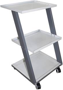Tycoon Physio Solutions Heavy Duty Z Shape Multipurpose 3 Compartments Unique Instrument Z Trolley Work Station Tray