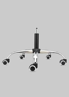 Furnix Chrome-Based white Wheels for Revolving Chair Foot Rest