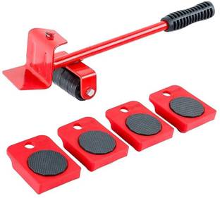SY Enterprises Heavy Duty Furniture Lifter & Mover Tool Set with 4 Roller Wheels | Adjustable Door Legs