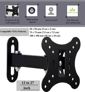 merugni Heavy Duty TV Wall Mount Stand for 12 to 27 inches LED/LCD/Monitor Screen's TV Stand Base
