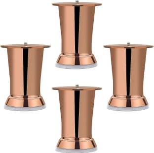 Plantex Rose Golden Pillar 4 inch Sofa Legs for Furniture Legs with Rubber Grip – 10 Pcs Sofa Legs