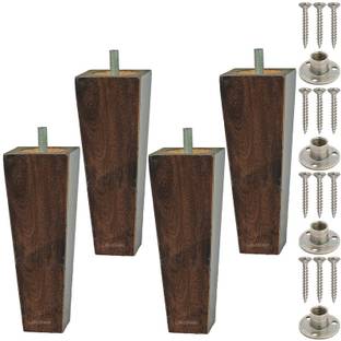 LAKDI-BAAZ Wooden Square Leg for Sofa and Furniture 6 Inch (Walnut) Sofa Legs