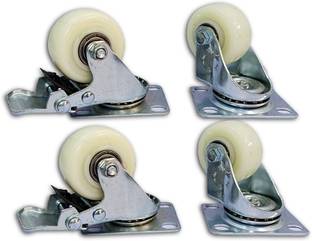 Nisma Engineering PP Nylon caster wheels 2 swivel 2 breaks for furniture movement wheels caster Swivel Furniture Caster
