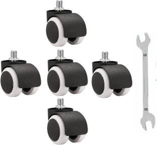 Growvibe Heavy Duty Caster White Chudi With Pana Wheels for Rolling Computer Chairs Wheel Appliance Furniture Caster