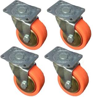 NRT 360 DEGREE ORANGE SINGLE ROTATING TROLLEY WHEEL Appliance Furniture Caster