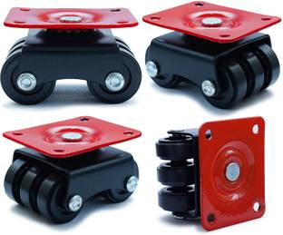 Hepiack 6 Wheel Heavy Duty Revolving 6X Roller for Furniture Industrial Furniture Caster