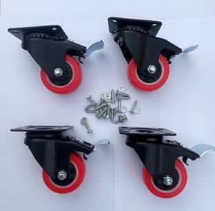 castersman 2 '' plat PU Heavy Duty Bearing Caster Wheel, High Quality Wheels Brakes Appliance Furniture Caster